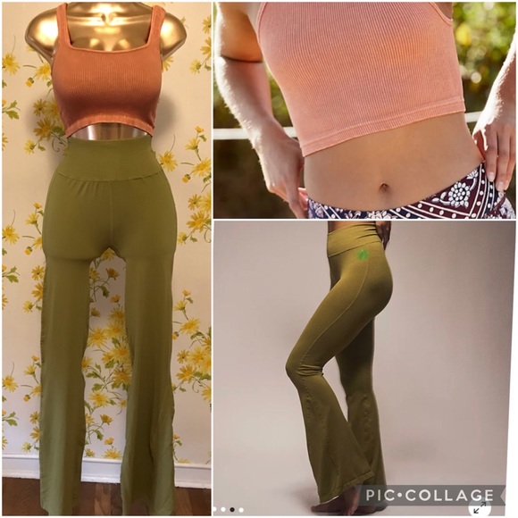 Free People Pants - NWOT Free people Flare legging & Happiness Runs Square Neck Crop Tank XS/S